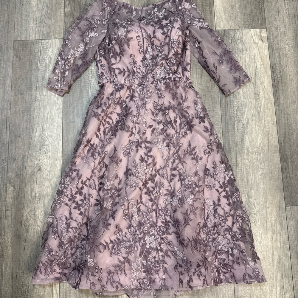 La Femme Lavender Lace Dress